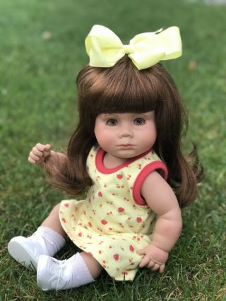 Pat Secrist Apple Valley Toddler Baby Girl Doll,  Long Brown Hair/blue Eyes,  1991
