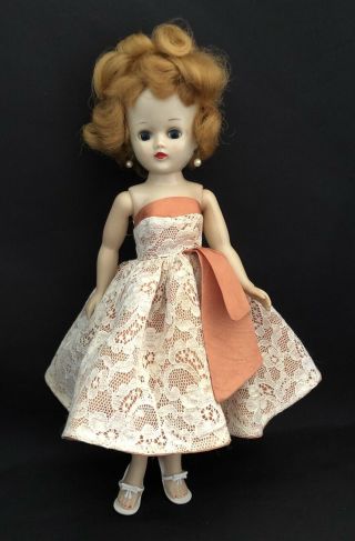 Vintage Vogue 1958 Jill Doll Dress 3165 Lace Over Taffeta Tagged Party Dress