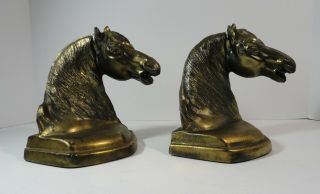 2 Vintage Antique Heavy Cast Brass / Bronze 6 