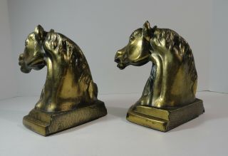 2 Vintage Antique Heavy Cast Brass / Bronze 6 