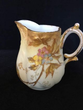 Antique M Redon Limoges Creamer Hand Painted Porcelain Marked No Chips 1890s Euc