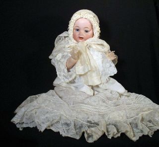 1910s 1920s Vintage Morimura Brothers Japan Bisque & Composition Baby Doll