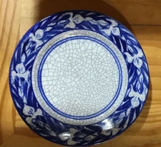 Antique Dedham Art Pottery Plate 6” Iris Border 1920’s