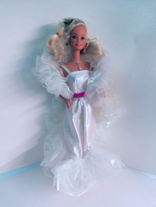 Vintage 1983 Crystal Barbie Doll Mattel Gown Immaculate All Jewelry 80s
