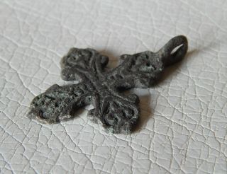 Ancient Vikings Bronze Cross Pendant.  7