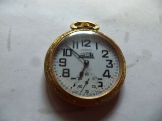 Antique Malmbergs 16 Size Open Face Pocket Watch 5