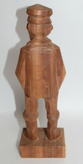 Vintage HAND CARVED Canadian WOOD FIGURE Man With Hands In Pockets BIG 4