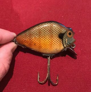 Vintage Wood Heddon 740 Punkinseed In Sunfish Antique Fishing Lure