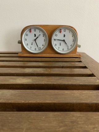 Antique Chess Clock - Oak