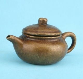 Antique China Bronze Statue Teapot Kettle Model Handicraft Home Decoration Gift