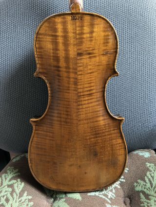4/4 Old Antique Hopf Violin C.  1800’s 4