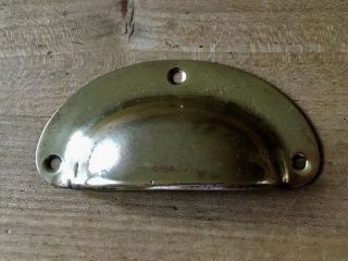 Antique Drawer Pull Cup Handle Brass Victorian Reclaimed Vintage