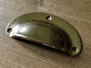 Antique Drawer Pull Cup Handle Brass Victorian Reclaimed Vintage 2