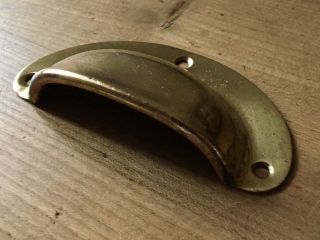 Antique Drawer Pull Cup Handle Brass Victorian Reclaimed Vintage 4