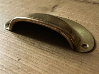 Antique Drawer Pull Cup Handle Brass Victorian Reclaimed Vintage 5
