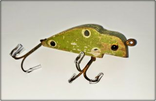 Ultra Rare Patented Gibson Bait Co Stump Jumper Made In Ia C.  1925 Frog