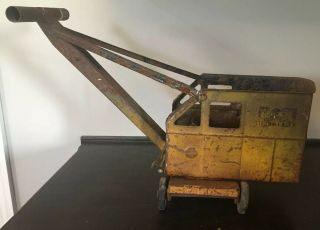 Vintage Antique Buddy L Pressed - Steel Steam Shovel Crane - For Parts/restore