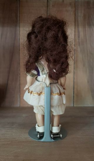 Vintage Vogue Ginny Doll Auburn Brown Hair Braids Brown Eyes Straight Leg Walker 3