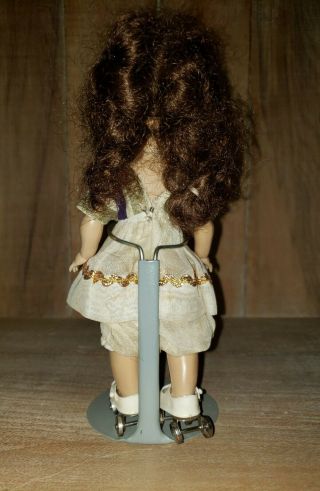 Vintage Vogue Ginny Doll Auburn Brown Hair Braids Brown Eyes Straight Leg Walker 6