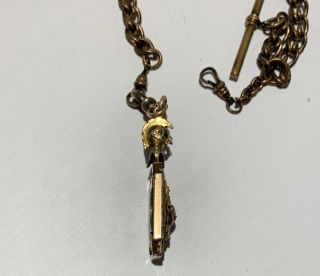 Antique Masonic Knights Templar Scottish Rite Watch Fob Jewels With Chain 5