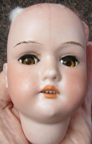 German Bisque J D Kestner Doll Head ONLY C 4/0x Hairline 2