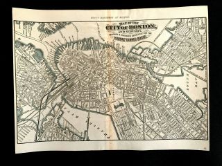 1800s Map Of The City Of Boston And Suburbs