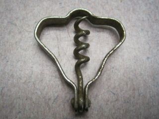 Vintage Antique Folding Pocket Bow Corkscrew Cork Screw
