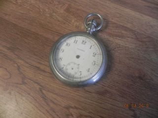 Elgin 18 Size Antique Pocket Watch With A 7 Jewel Movement,