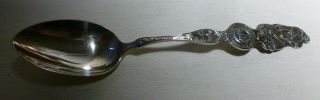 Antique Figural Denver,  Miner Sterling Silver Souvenir Spoon 5 1/4 "
