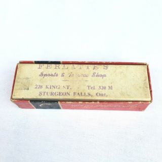 Allcock Antique Vintage Water Witch Fishing Lure Spinner Box 6