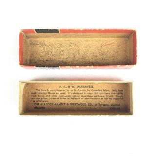 Allcock Antique Vintage Water Witch Fishing Lure Spinner Box 7