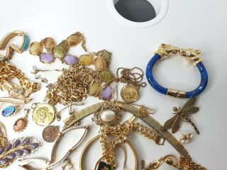 Vintage or Antique Assorted Gold Tone Costume Jewellery Jewelry Bundle Harvest 5