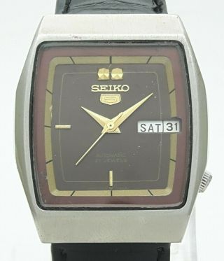 Vintage Seiko 5 Japan Automatic 21j Cal 6319 Day Date St Steel Men 