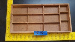 Antique Letterpress Type Quarter Drawer Wood Tray Space Or Border Case F10 2