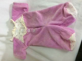Vintage Cabbage Patch Kids Baby Doll Sleeper Outfit Cpk Clothes 1987