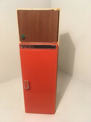 Vintage Lundby Dollhouse Miniatures Refrigerator & Drawer 8