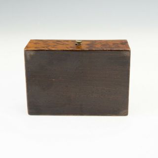 Antique Victorian Walnut Wood Box - With Mother Of Pearl & Brass Inlaid Lid 7