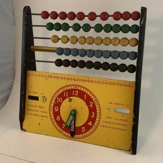 Abacus Vintage Wooden Mathematics Learning Teaching Toy Decorative Decor Antique