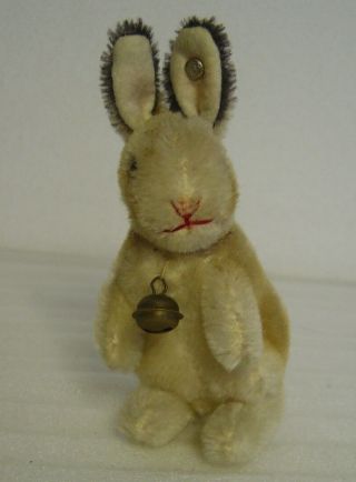Lovely Vintage 50s Steiff Mohair Manni Bunny Rabbit With Button