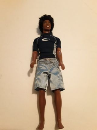 Vintage African American 1968 Ken Doll With Rooted Afro Hair