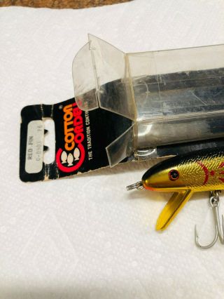 Vintage COTTON CORDELL fishing lure box Red Fin textured Collectable 0903 F6 3