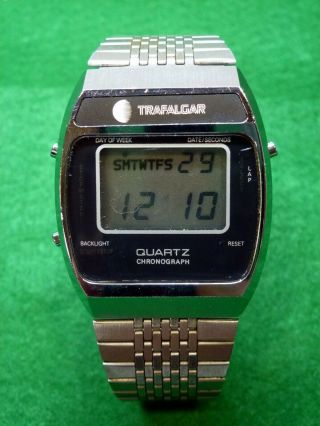 Retro Trafalgar Digital Quartz Chronograph Watch - Vintage 70 