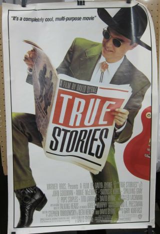 David Byrne True Stories Vintage 1986 Talking Heads 1 - Sheet Movie Poster 27x41