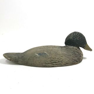 Antique Vintage 1930s 40s Victor Mallard Wood Carved Hunting Duck Decoy