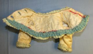 1890 ' S SILK AND LACE DOLL BODICE,  IVORY & BLUE 4