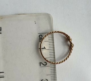 9ct,  Gold Natural Diamonds Antique Knot Ring Size N 1/2 US 7 A Beauty 8