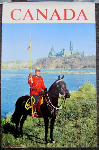 1950s Canada Vintage Travel Poster Horseman