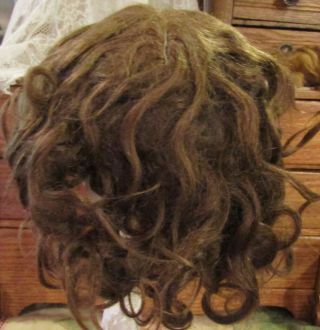 G238 Antique 12 " Mohair Doll Wig For Antique Bisque Doll