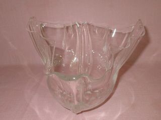 Steuben Art Glass Carder Era Crystal Grotesque Bowl Vase Signed 11 7/8 