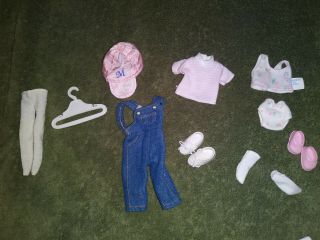 Vintage 1998 - 99 Outfits Overalls & Accessories 4 Madeline Poseable 8 " Dolls
